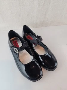 Rachel Schuhe Mädchen 1M schwarz "Lacklederoptik" Strass Klettverschluss - Bild 1 von 6