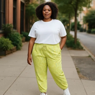 Forever 21+ Swirl Print Joggers Comfy Lounge Pants Plus Size 3X - Image 1 of 4