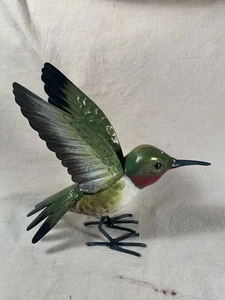 Home or Yard Art Metal Articulated Hummingbird Figurine Ornament Figure - Picture 1 of 6