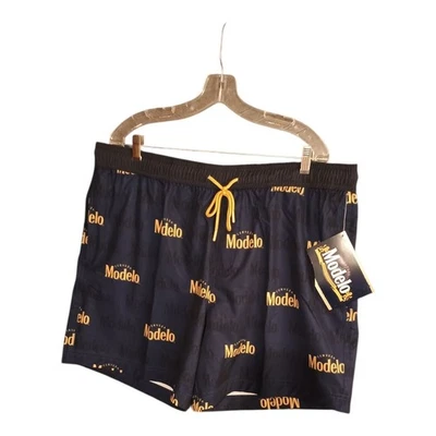 Cerveza Modelo Navy And Gold Beer Board Shorts Swim Trunks Men's Size XL (40-42) - Image 1 of 4