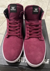 Supra Yorek HI-zise 8- Borgoña-blanco estilo Ksgb #08048-650-M - Imagen 1 de 5