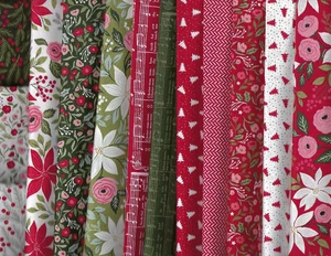 Moda Lella Boutique Christmas Berry & Pine Cotton Quilt Fabric 13 Fat Q's NEW! - Picture 1 of 1