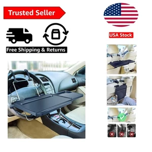 Portable Car Desk: Adjustable Steering Wheel & Back Seat Tray for Dining & Work - Afbeelding 1 van 8