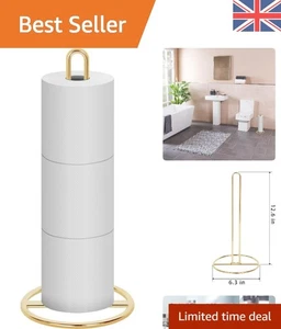 Rostbeständiger Gold Toilettenpapierhalter Ständer - hält 3 Rollen, einfache Montage - Bild 1 von 8