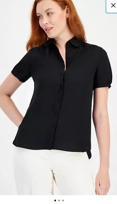 BLUSA ANNE KLEIN/TALLA X-GRANDE/NUEVA CON ETIQUETA/AL POR MENOR $119/NEGRA Foto 1 de 2
