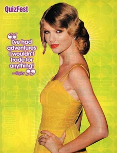 TAYLOR SWIFT "I've Had Adventures" Quote 8" x 10" Pin-Up from Teen Magazine - Picture 1 of 1