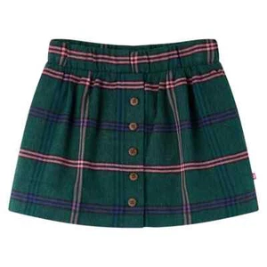 ' Skirt Plaid Pattern Dark Green 128 P5B0 - Picture 1 of 8