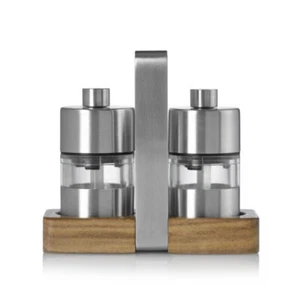 SET MACININI SALE E PEPE ADHOC MINIMILL CON SUPPORTO IN LEGNO - Foto 1 di 3