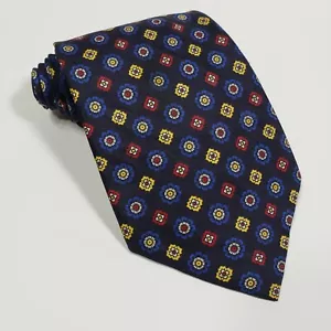 POLO Ralph Lauren Azul Marino Geométrico Seda Suave - 58" x 4" - Imagen 1 de 5