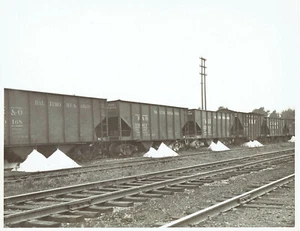 Foto original 1937 vagones de ferrocarril de Baltimore y Ohio en Republc Steel Warren OH - Imagen 1 de 2