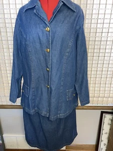 Vintage Sasson Signature Denim Suit Women’s Size BO 4-6174-9 - Picture 1 of 11