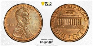 2000 Lincoln Cent PCGS MS63BN Struck Through Grease Error Coin 1C Gold Shield - Picture 1 of 10
