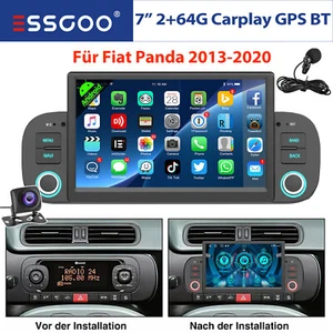 2+64GB Apple Carplay Autoradio Für FIAT PANDA 2013-2020 GPS NAVI SWC BT RDS WIFI - Bild 1 von 17