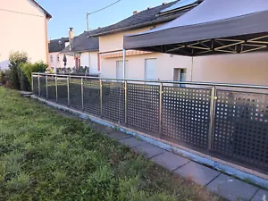 Edelstahl Balkon Geländer Alu Anthrazit Lochblech Balkon Geländer Mit Statik - Bild 1 von 10