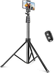 72" Phone Tripod & Selfie Stick, Extendable Cell Phone Tripod Stand with Wireles - Picture 1 of 6