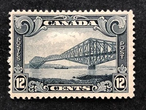 Canada Stamps, 1928, Québec Bridge, 12 cent, Scott # 156, Mint HR, Lot  # 28A8B3 - Picture 1 of 3