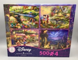 4 Rompecabezas Thomas Kinkade Disney Alice, 2 Mickey y Minnie Belle 500 Piezas Lindo - Imagen 1 de 12