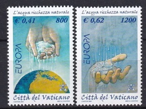 Vatican 2001 Yvert 1230A/30B Europe CEPT water MNH VF - Picture 1 of 1