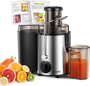 Centrifuga Frutta e Verdura FOHERE 400W Estrattore di Succo a Freddo con Bocca d - Foto 1 di 12