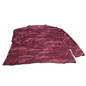 Women’s OLD NAVY Burgundy Camo Long Sleeve Shirt With Stretch Size XL - Bild 1 von 4