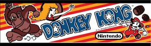 Donkey Kong arcade marquee panel - Picture 1 of 2
