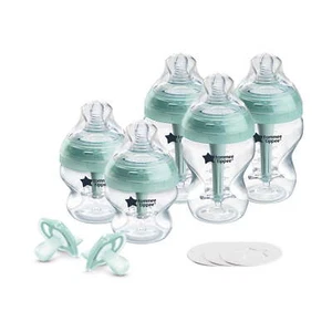 Tommee Tippee Advanced Anti-Colic Fussy Baby Bottle and Pacifier Set 0m+ 5oz+9oz - Picture 1 of 3