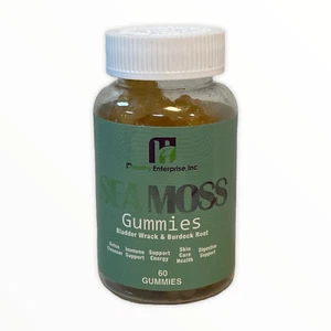 Sea Moss Gummies Natural Irish Sea Moss and Bladderwrack with Burdock Gummy 60 - Picture 1 of 6
