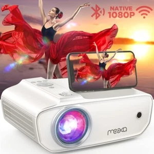 MOOKA Native Projector 1920*1080P WiFi/Bluetooth Home Outdoor Theater - Picture 1 of 10