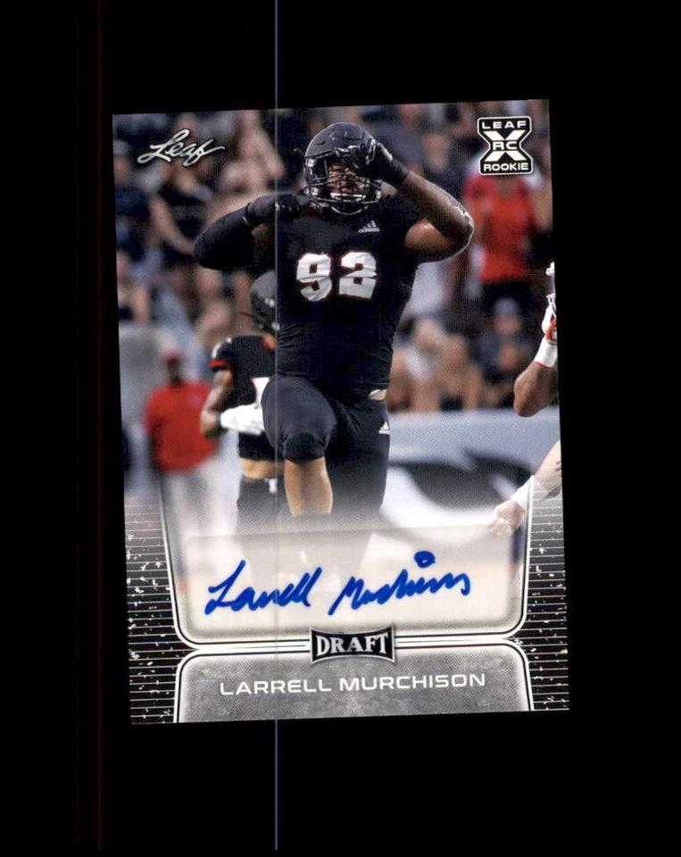 2020 Leaf Draft #BA-LM1 Larrell Murchison Rookie Auto NC State Wolfpack - Image 1 of 1