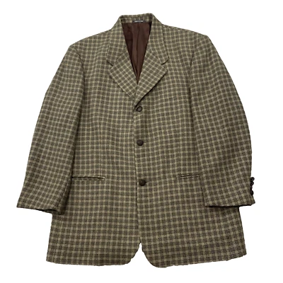 Chaqueta Deportiva de Lana ZANETTI GALTES Super 100 Hombres 44R Marrón Retro Blazer Italia 54 R Foto 1 de 4