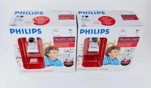 2 Philips Web Cam Camera Video Chatting Gaming SPC220NC w/ Mic - Picture 1 of 6