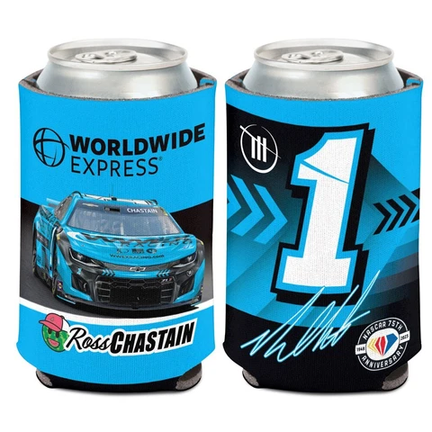 Ross Chastain 2023 Wincraft #1 Worldwide Express 12oz Can Coolie Cover
