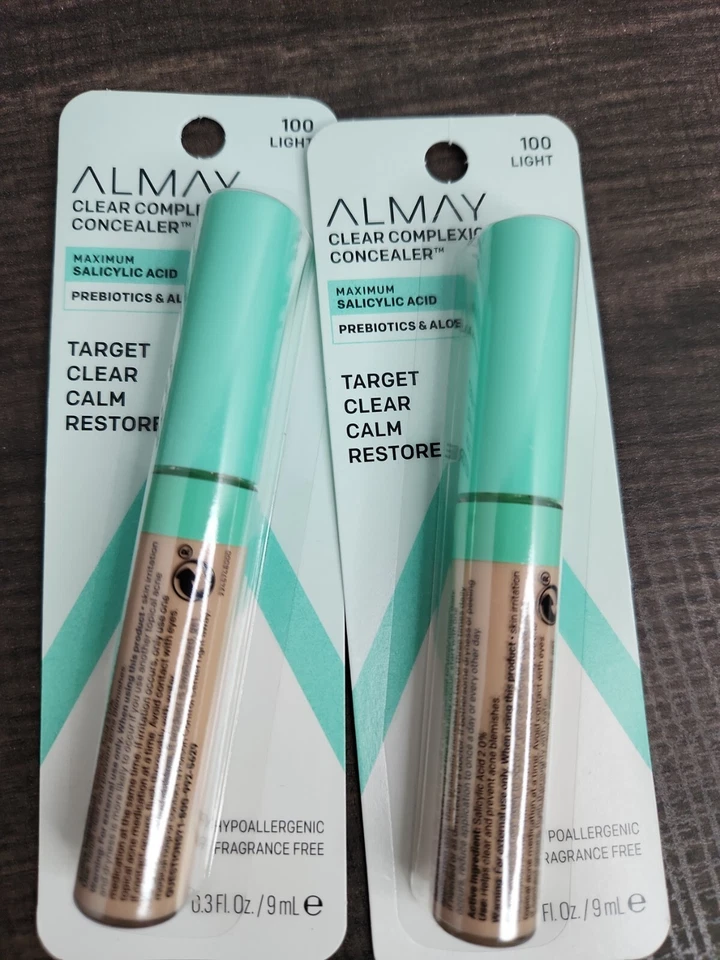 4 Pack Almay Clear Complexion Concealer Light 0.3 fl oz