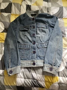 Lovely Retro Denim Jacket Size 10 - Picture 1 of 4