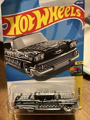 2022 Hot Wheels '58 IMPALA Black White Treasure Hunt HW ART CAR - Image 1 of 3