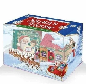 NEW BOX  - SANTA’S HOUSE inc MONEY SAVING TIN my LETTER TO SANTA BOOK & PRESS OU - Picture 1 of 3