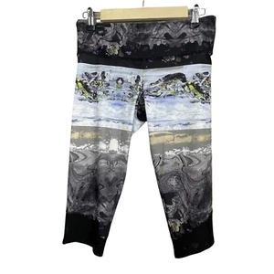 NWT Onzie 222 Arctic Cycle Capri Pants Leggings Size M/L Yoga Low Rise Mesh Hem - Picture 1 of 5