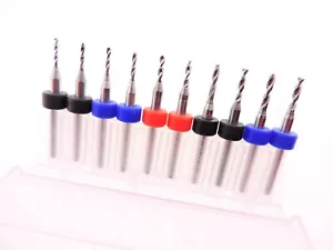 1,2 mm 1,4 mm 1,6 mm 1,8 mm 2,0 mm Hartmetall CNC Dremel Micro Bohrer Bits FR4 CNC PCB - Bild 1 von 1
