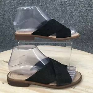 Sandalias de mujer Clarks Collection 5 M con correa cruzada sin cordones extensión 15190 negras - Imagen 1 de 11