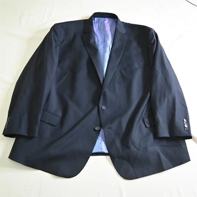 NEW Berragamo Elegant 58R Navy Blue Super 110s Wool Blazer Sport Coat Jacket - Image 1 of 4