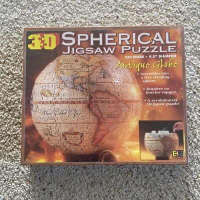 Vintage 3D Spherical Globe 1998 Jigsaw Puzzle 530 Pices 9.5 Diameter Sealed NEW - Image 1 of 4