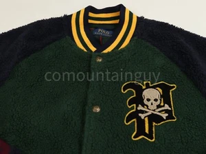 Polo Ralph Lauren Piratenschädel Letterman Sherpa Jacke Größe L - Bild 1 von 7
