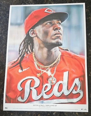 2024 Topps Living Set Fine Art Print #706 Elly De La Cruz 10×14 By JARED KELLEY - Image 1 of 2