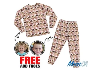Custom Face Photo Pajamas, Custom Face Unisex Pajamas, Custom Photo Pajama For W - Picture 1 of 10