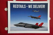 Redtails; F-35 Lightning, Montgomery AFB Alabama promotional card F-16 P-51 USAF