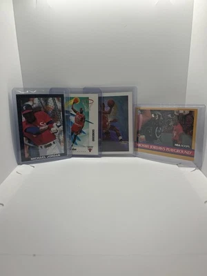 Michael Jordan Lot (4) 1990–91 SkyBox, Hoops & Baseball – Bulls & Barons - Image 1 of 4
