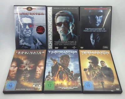 Terminator 1+2+3+4+5+6 (DVD) Alle Filme Rebellion Erlösung Genisys Dark Fate - Bild 1 von 4