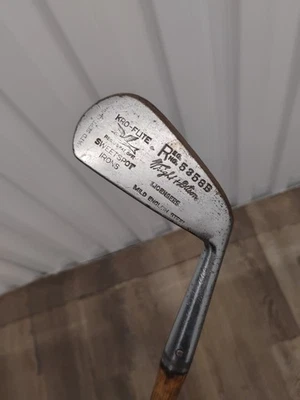 VTG SPALDING KRO-FLITE WRIGHT DITSON 4 IRON HICKORY SHAFT LEATHER GRIP GOLF CLUB - Image 1 of 4