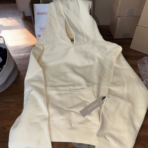 Felpa con cappuccio oversize Fear of God Essentials crema taglia XS adatta S M