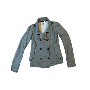 Element Wood & Thread Women's Gray Double Breasted Pea Coat | Size S - Picture 1 of 9